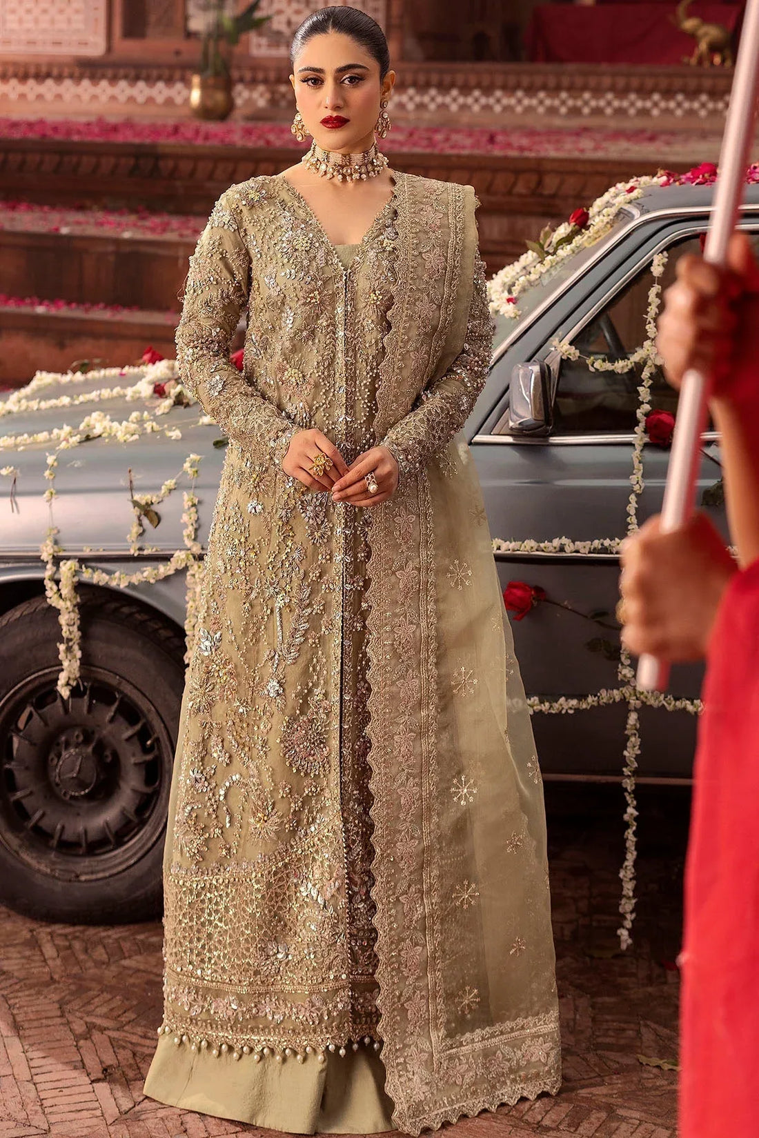 Motifz | Bridal Couture | 0017-PARINAZ EMBROIDERED ORGANZA STITCHED - Rang-e-Khaas
