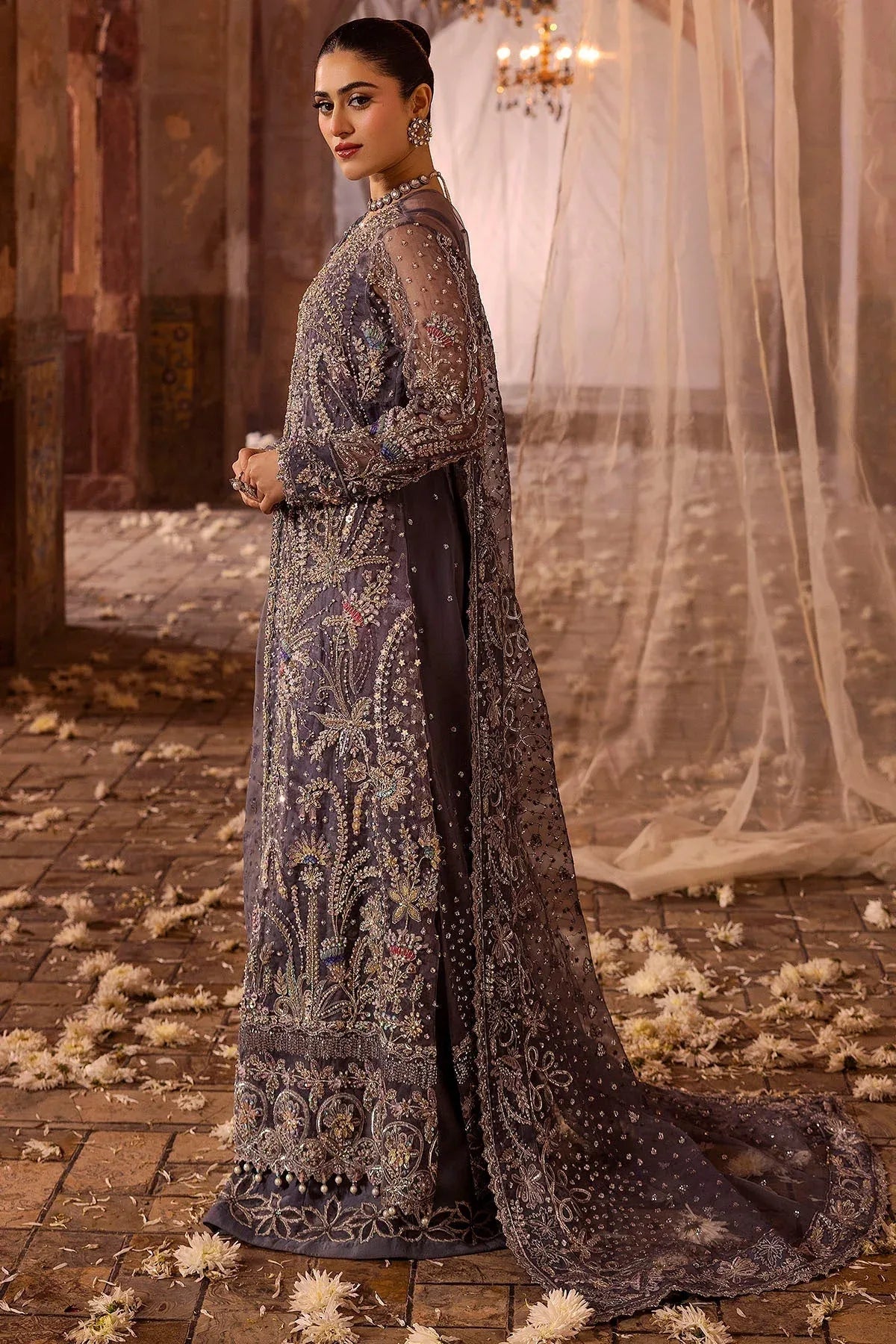 Motifz | Bridal Couture | 0018-ZURIAH EMBROIDERED ORGANZA STITCHED - Rang-e-Khaas