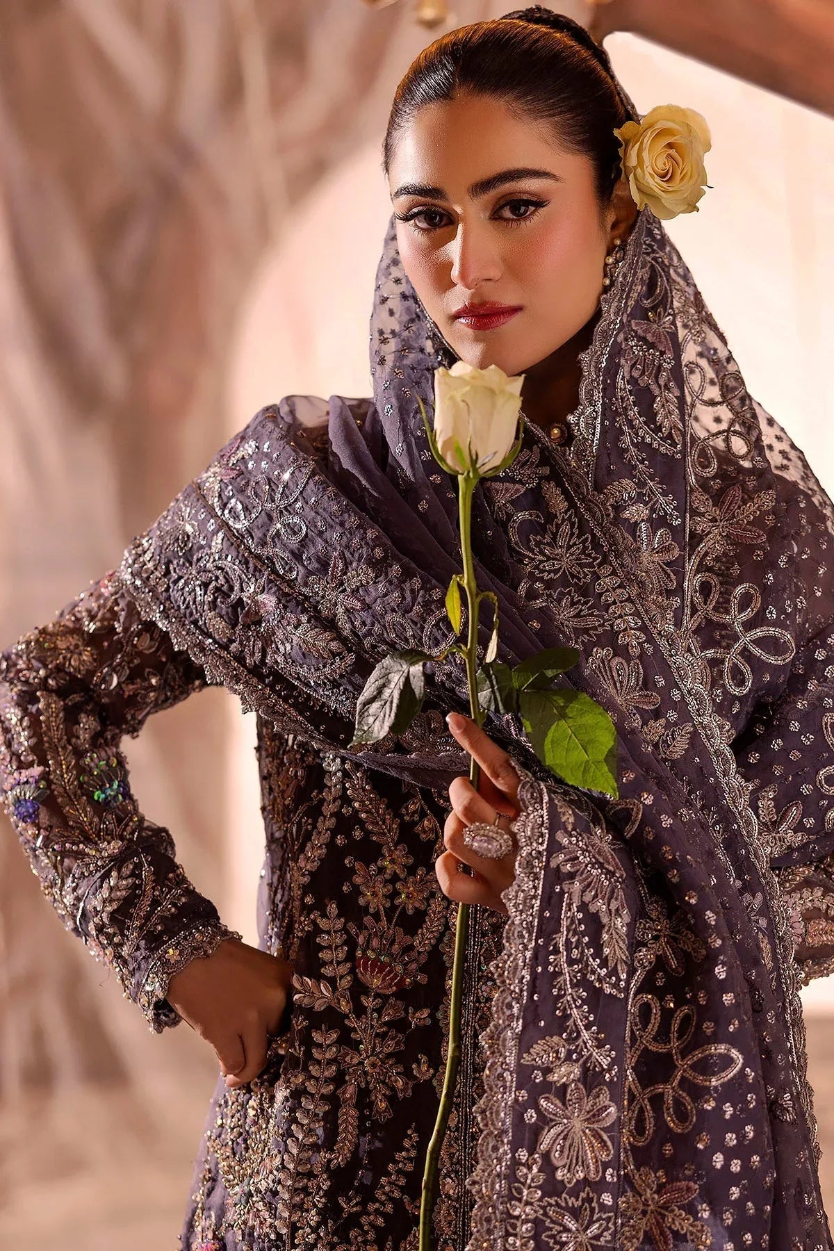 Motifz | Bridal Couture | 0018-ZURIAH EMBROIDERED ORGANZA STITCHED - Rang-e-Khaas