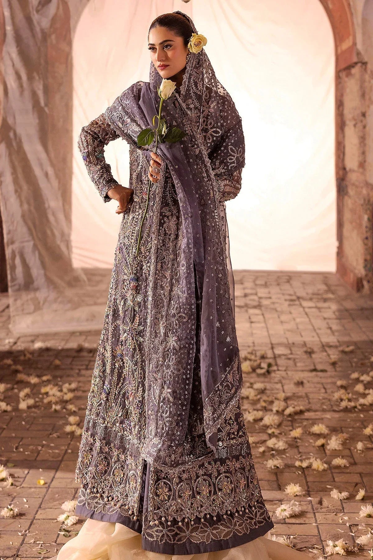 Motifz | Bridal Couture | 0018-ZURIAH EMBROIDERED ORGANZA STITCHED - Rang-e-Khaas