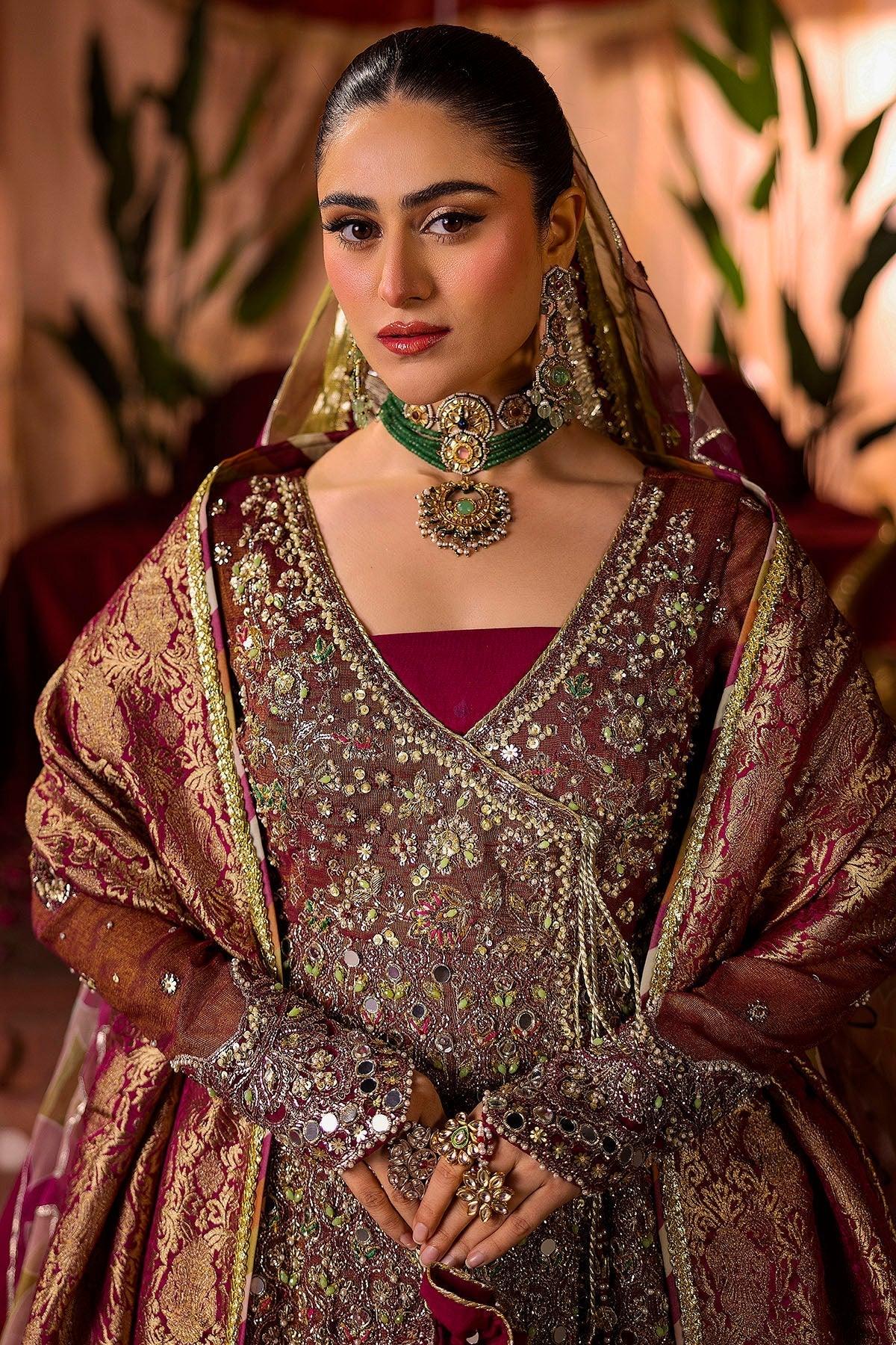 Motifz | Bridal Couture | 0020-NAURATAN EMBROIDERED MESSORI STITCHED - Rang-e-Khaas