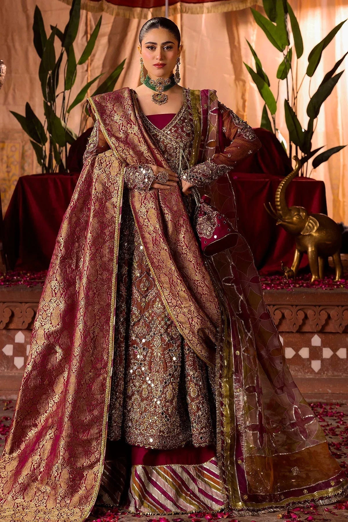 Motifz | Bridal Couture | 0020-NAURATAN EMBROIDERED MESSORI STITCHED - Rang-e-Khaas