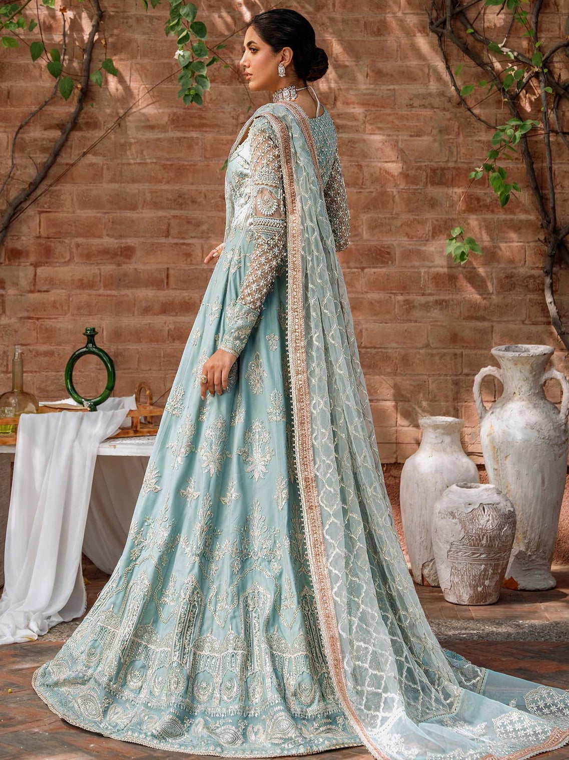 Akbar Aslam Mastani Embroidered Net Suit - JABEEN