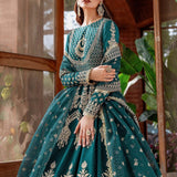 Akbar Aslam Mastani Embroidered Raw Silk 3Pc Suit - JAHANARA