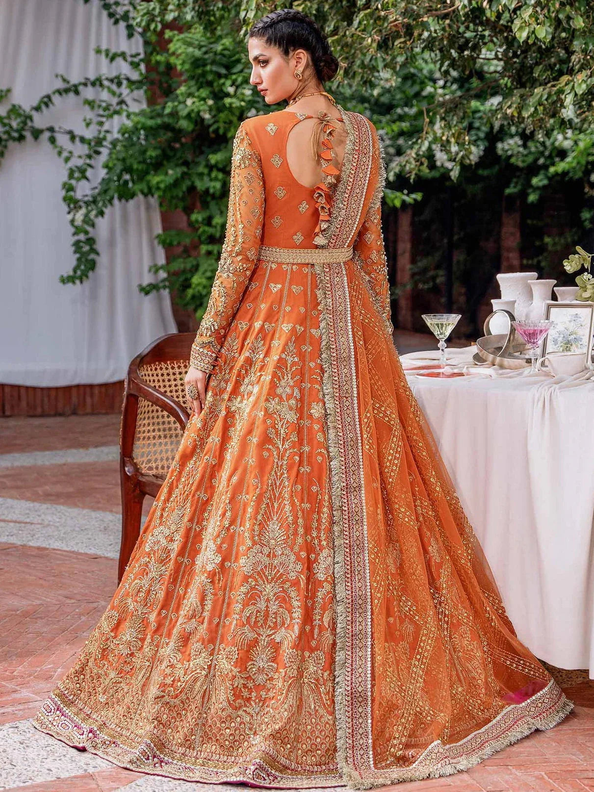 Akbar Aslam Mastani Embroidered Net 3Pc Suit - MAHJABEEN - Rang-e-Khaas