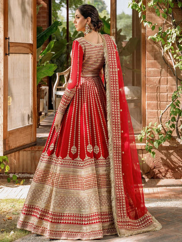 Akbar Aslam Mastani Embroidered Raw Silk 3Pc Suit - NAWAZISH - Rang-e-Khaas