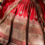 Akbar Aslam Mastani Embroidered Raw Silk 3Pc Suit - NAWAZISH
