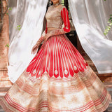 Akbar Aslam Mastani Embroidered Raw Silk 3Pc Suit - NAWAZISH