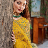 Akbar Aslam Mastani Embroidered Net 3Pc Suit - SHEHERNAZ