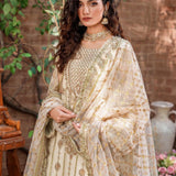 Akbar Aslam Mastani Embroidered Net 3Pc Suit - MEHRUNISA
