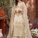 Akbar Aslam Mastani Embroidered Net 3Pc Suit - MEHRUNISA