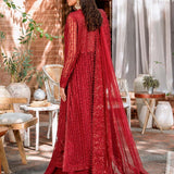 Akbar Aslam Mastani Embroidered Net 3Pc Suit - GUL MOHR