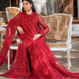Akbar Aslam Mastani Embroidered Net 3Pc Suit - GUL MOHR