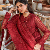Akbar Aslam Mastani Embroidered Net 3Pc Suit - GUL MOHR