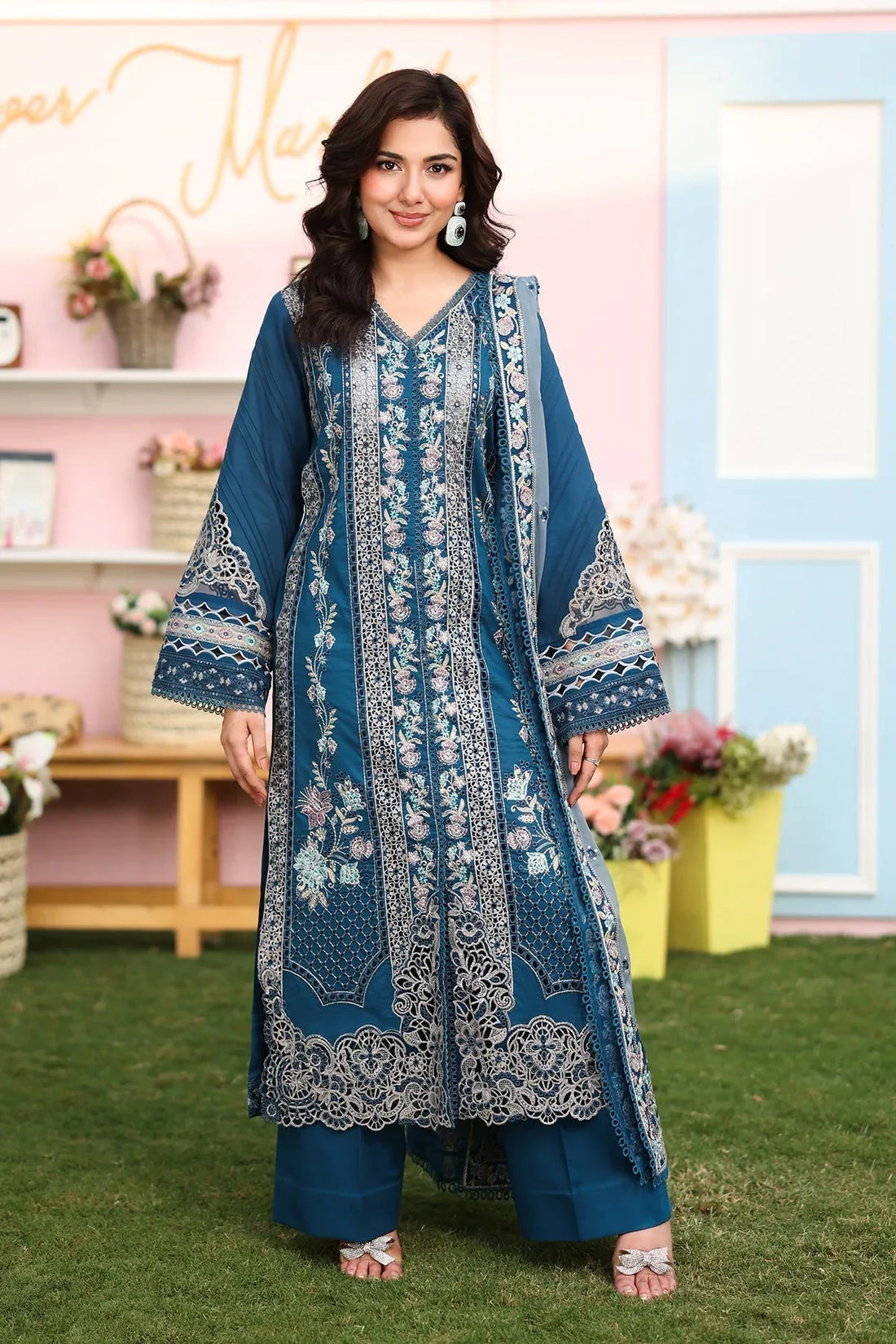 Imrozia Premium | Hayam Luxury Lawn 25 | SL 87 SAHAR - Rang-e-Khaas