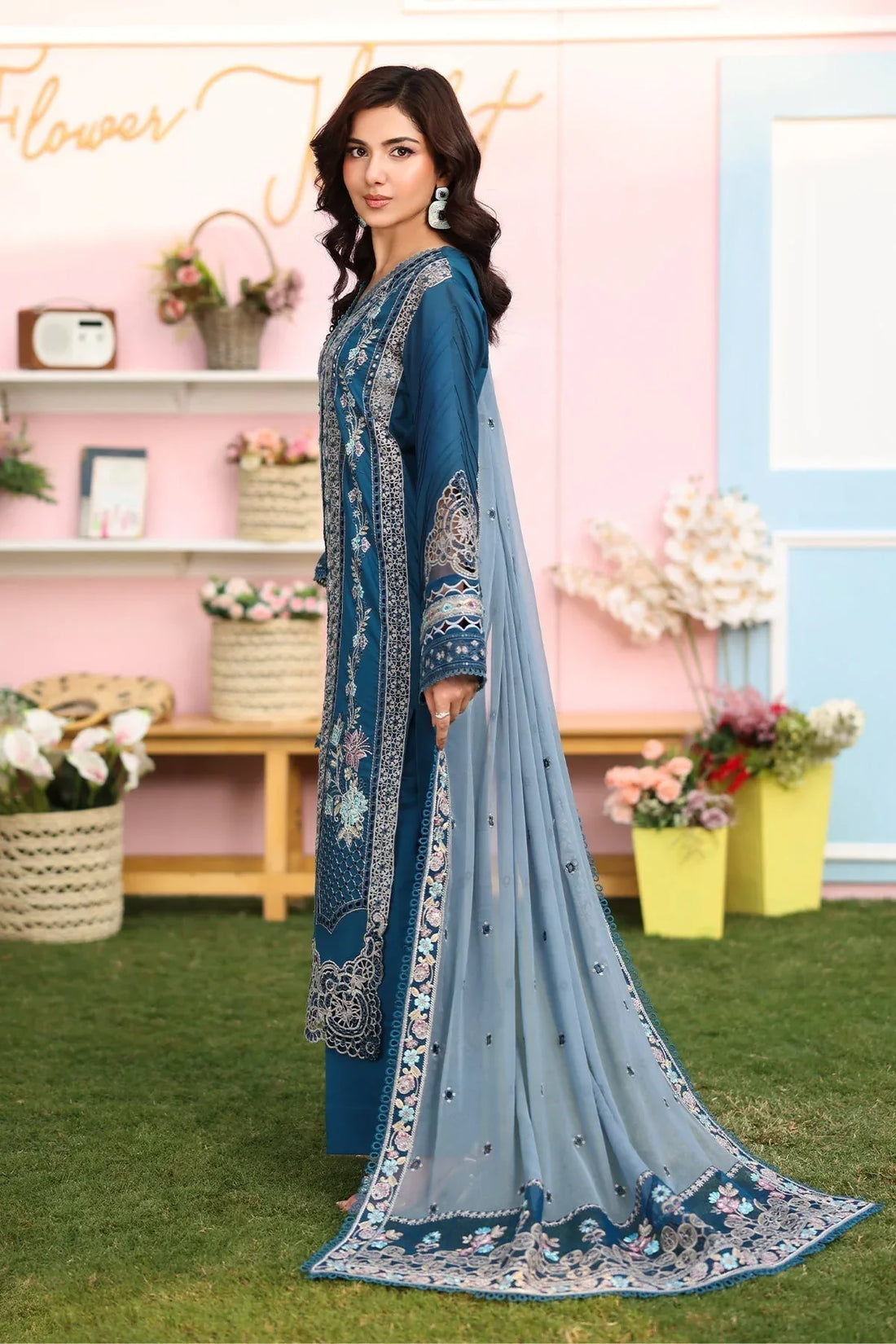 Imrozia Premium | Hayam Luxury Lawn 25 | SL 87 SAHAR - Rang-e-Khaas