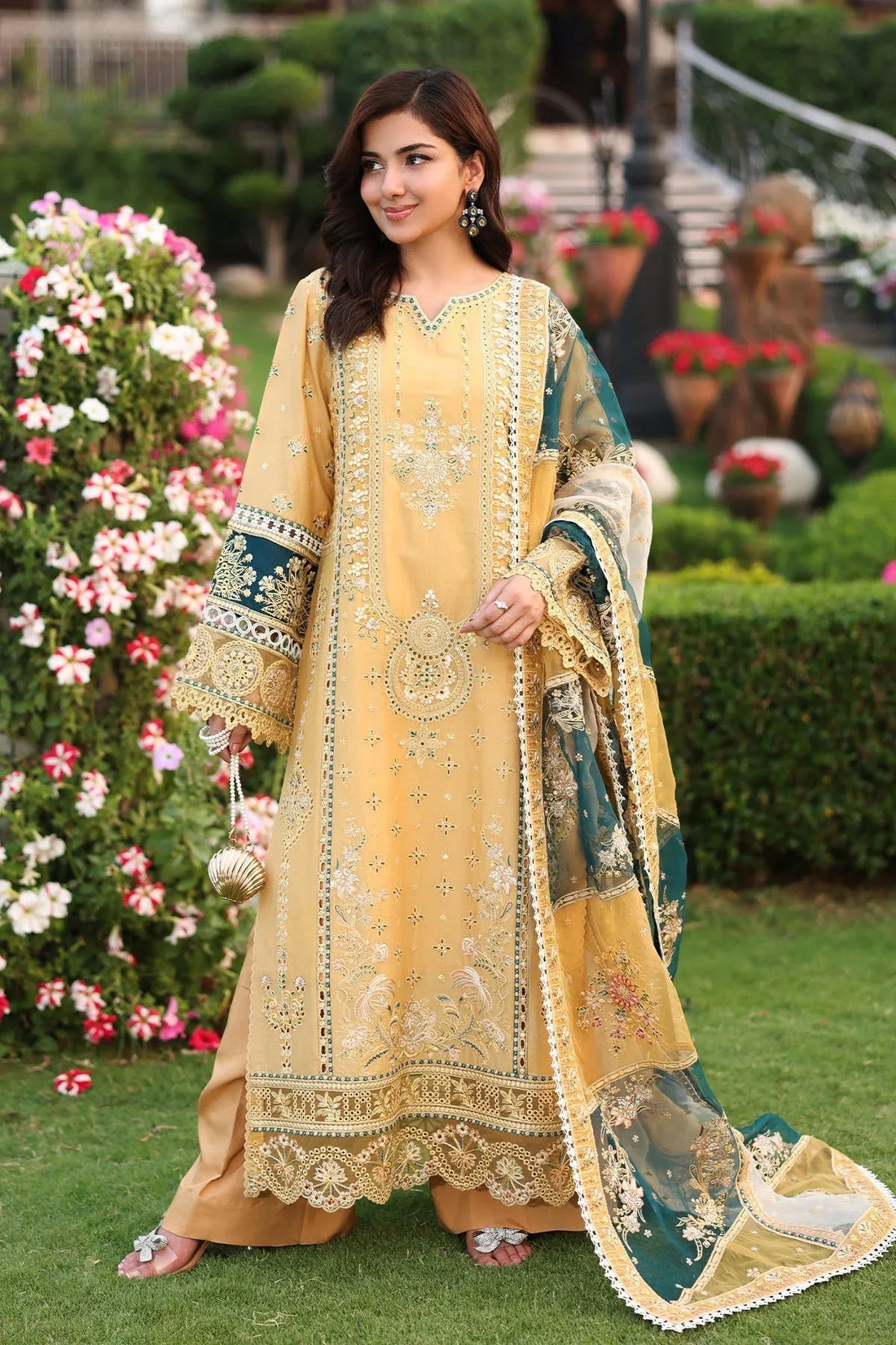 Imrozia Premium | Hayam Luxury Lawn 25 | SL 92 SHAKIRA - Rang-e-Khaas