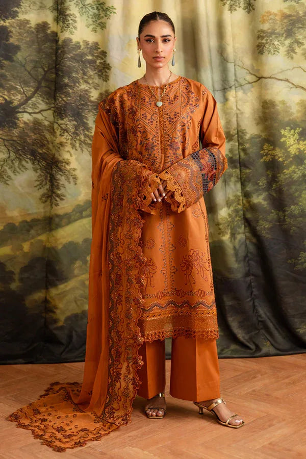 Marjjan | Guzel Lawn | SMC 208-A (Rust) - Rang-e-Khaas
