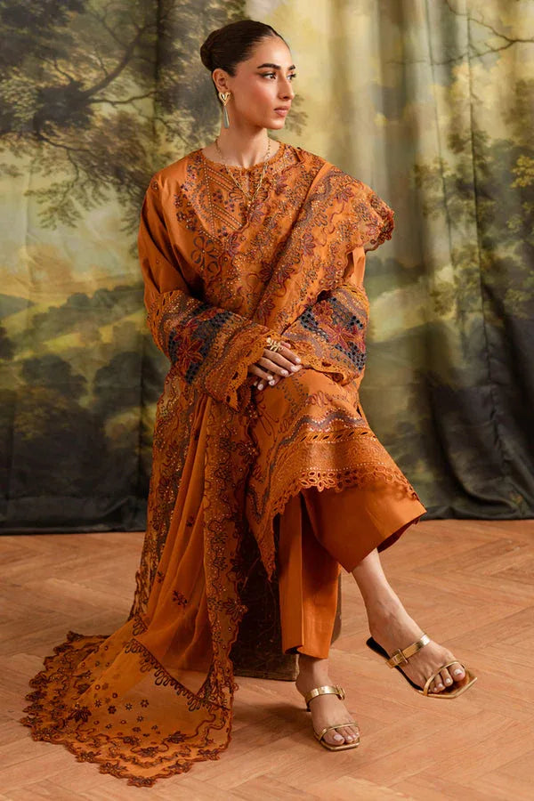 Marjjan | Guzel Lawn | SMC 208-A (Rust) - Rang-e-Khaas