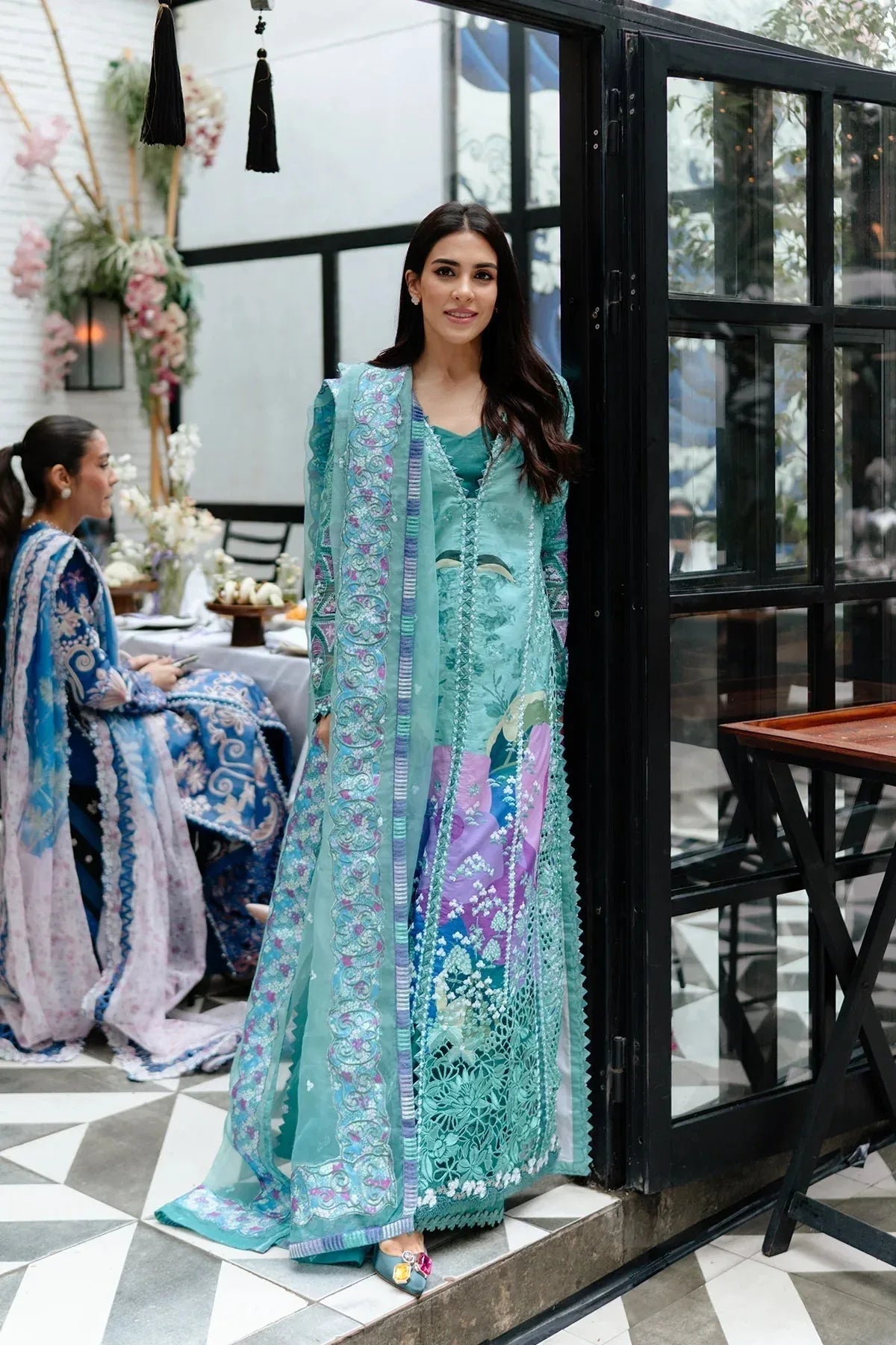 Afrozeh | Luxury Embroidered & Printed Lawn | Sovana - Rang-e-Khaas