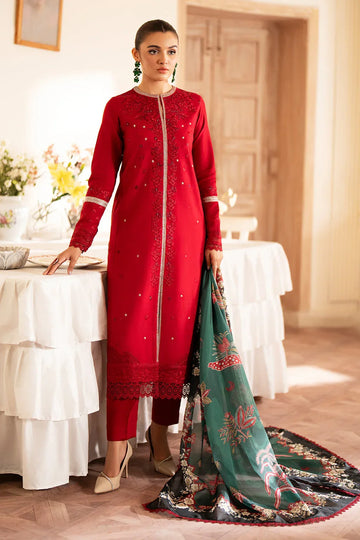 Saad Shaikh | Lumiere Winter |  D-07 Coral - Rang-e-Khaas