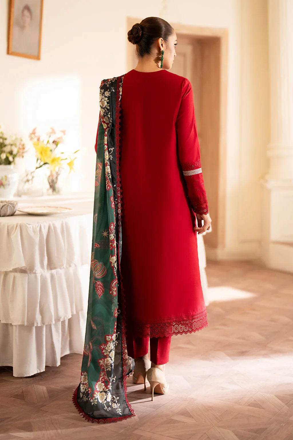 Saad Shaikh | Lumiere Winter |  D-07 Coral - Rang-e-Khaas