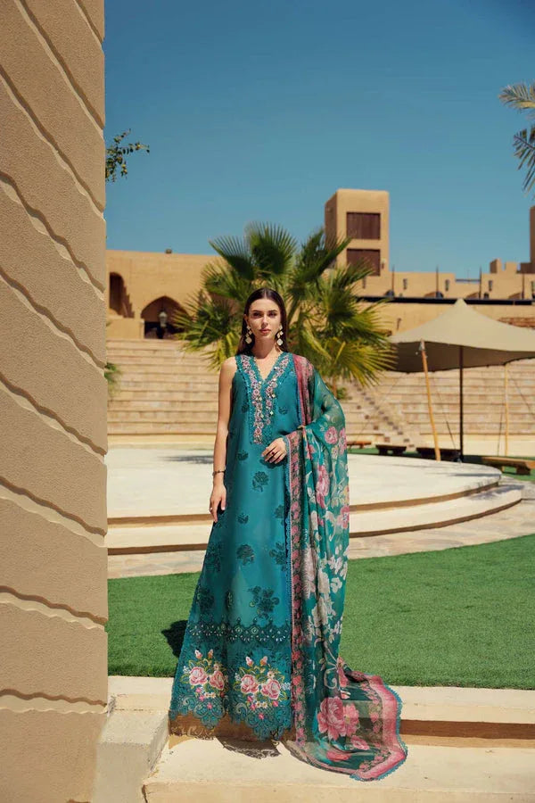 Noor by Saadia Asad | Eid Laserkari Lawn 24 | D4 - Rang-e-Khaas