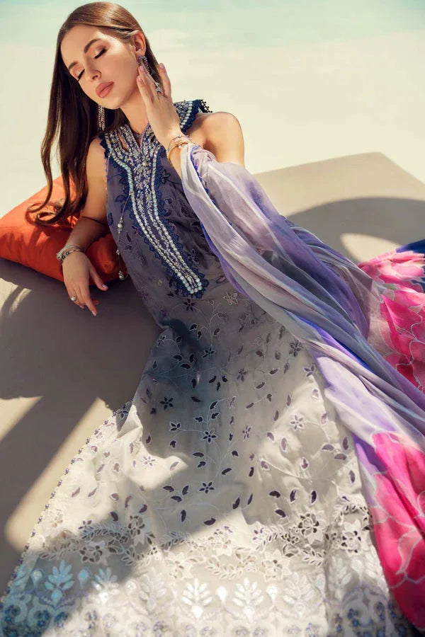 Noor by Saadia Asad | Eid Laserkari Lawn 24 | D3 - Rang-e-Khaas