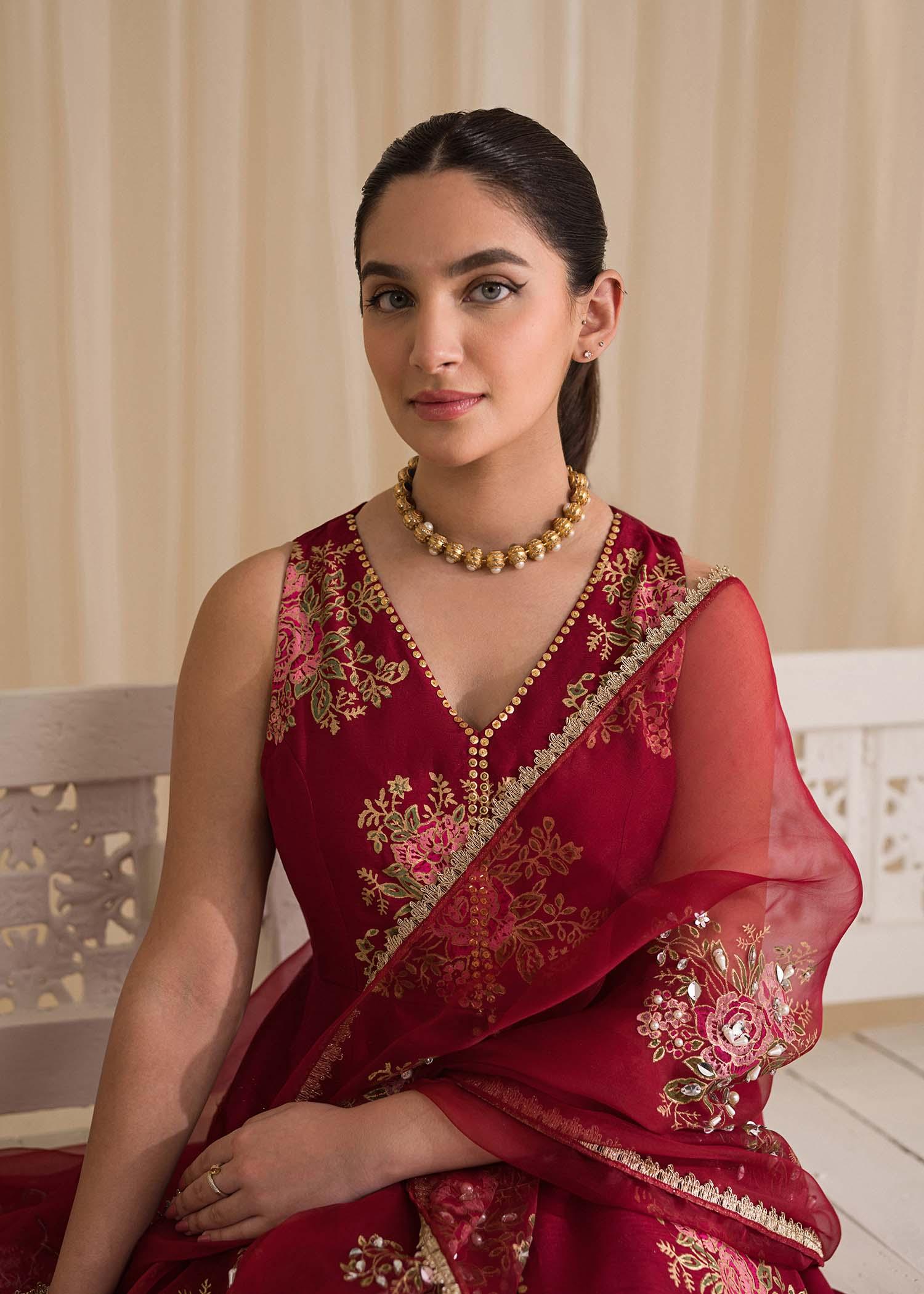 Sadaf Fawad Khan | Lyla Festive Pret | Deep Rose - Rang-e-Khaas