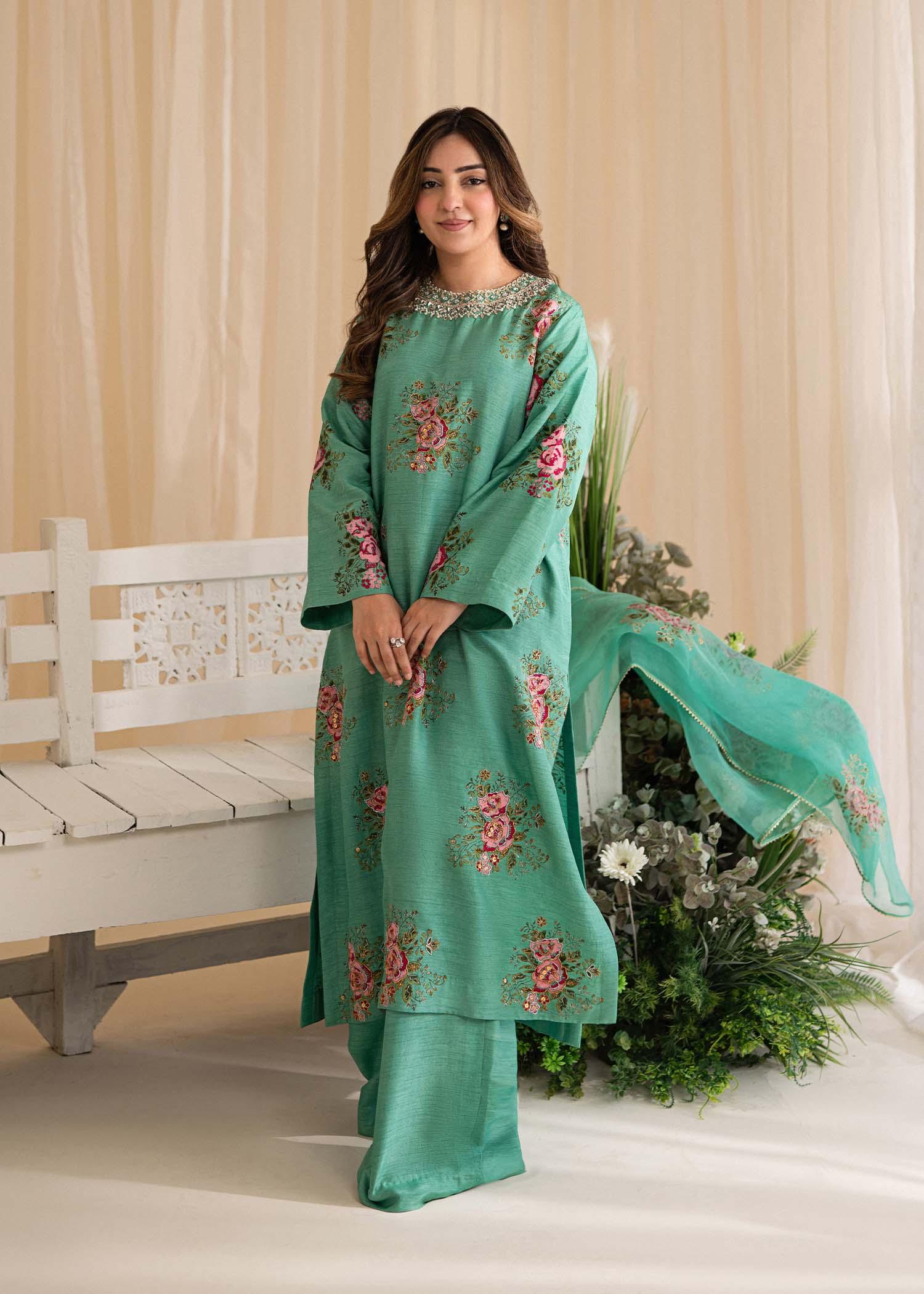 Sadaf Fawad Khan | Lyla Festive Pret | Dorothy Turquoise - Rang-e-Khaas