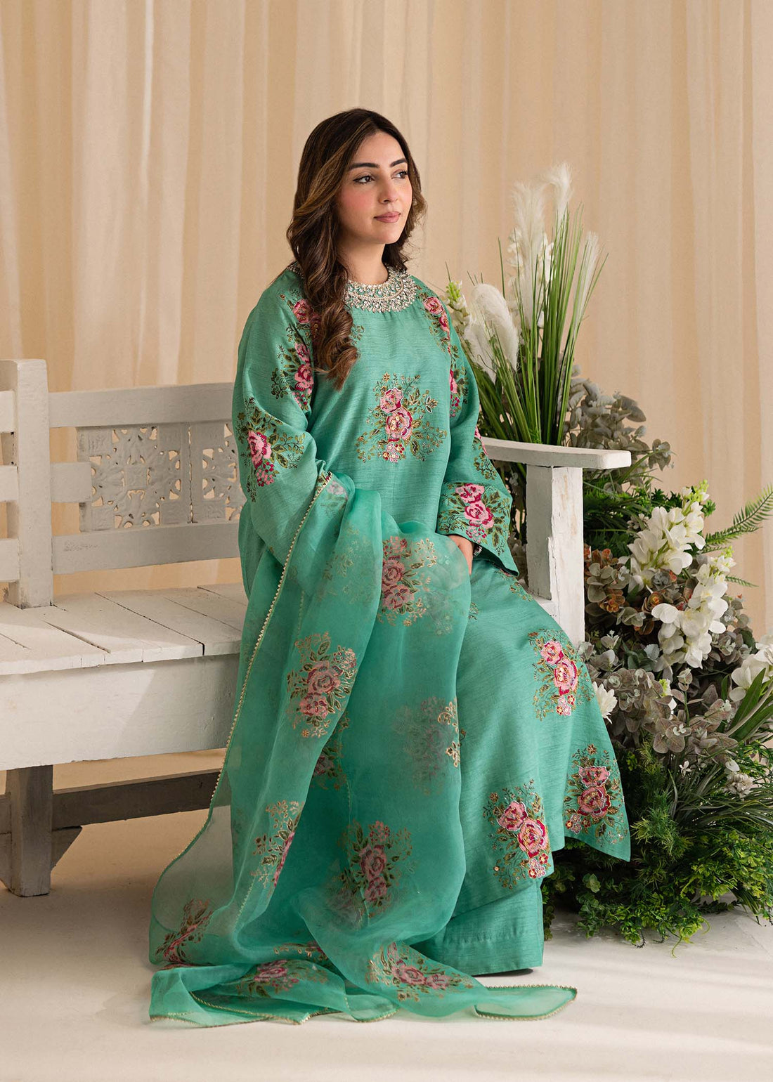 Sadaf Fawad Khan | Lyla Festive Pret | Dorothy Turquoise - Rang-e-Khaas