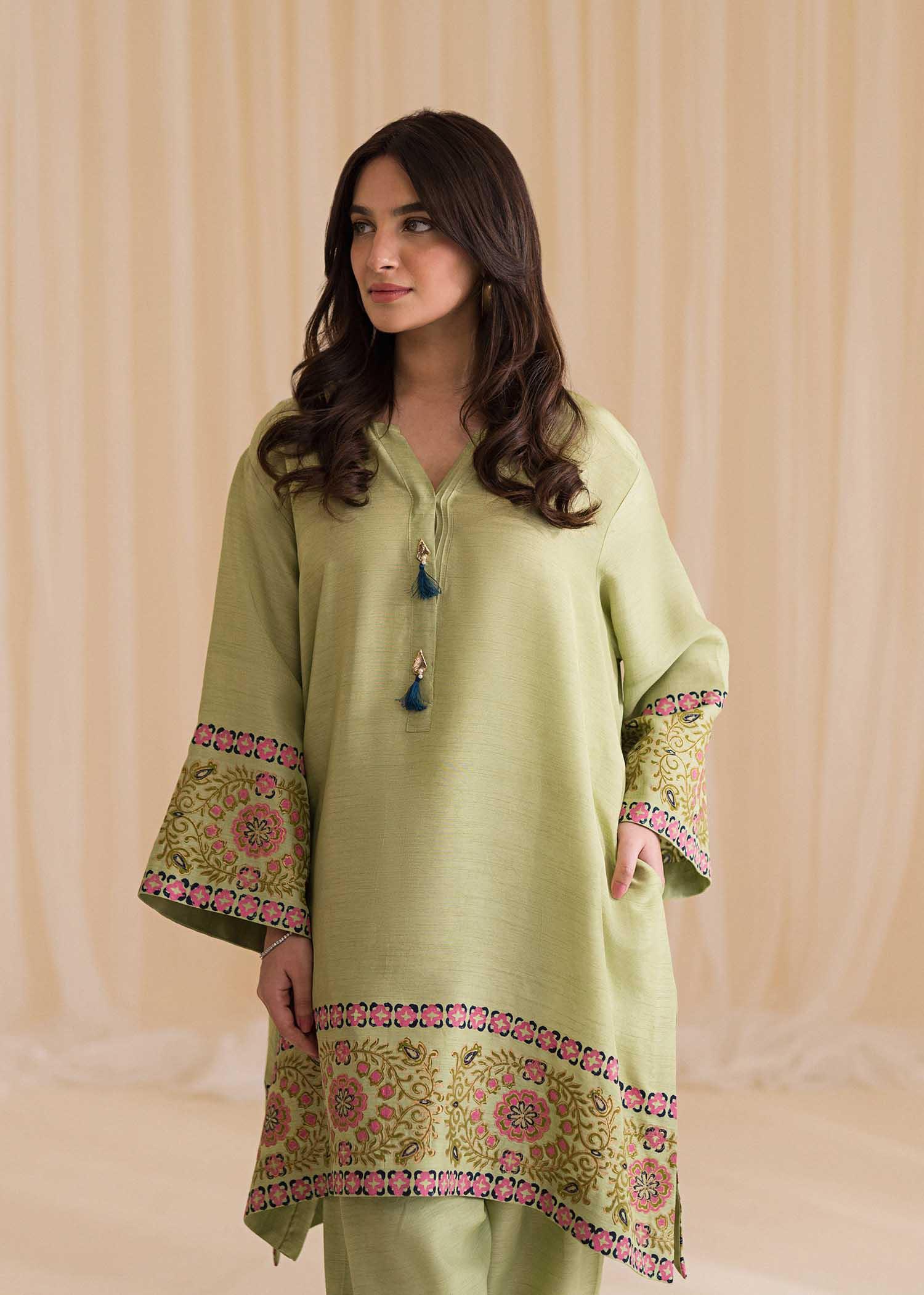 Sadaf Fawad Khan | Lyla Festive Pret | Moss - Rang-e-Khaas