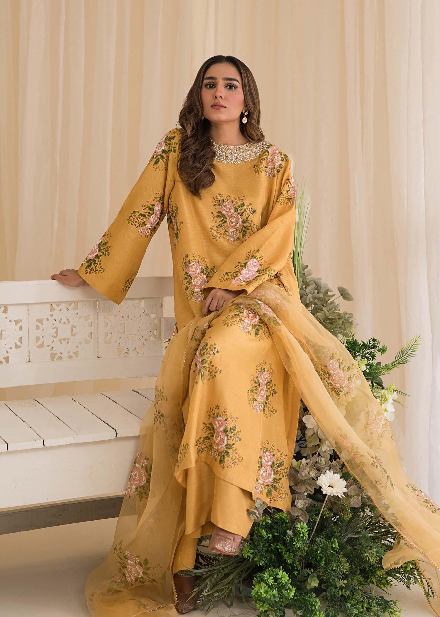 Sadaf Fawad Khan | Lyla Festive Pret | Lemon Zest - Rang-e-Khaas