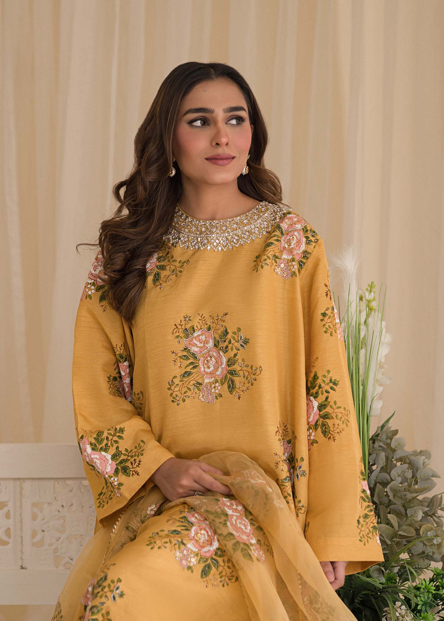 Sadaf Fawad Khan | Lyla Festive Pret | Lemon Zest - Rang-e-Khaas