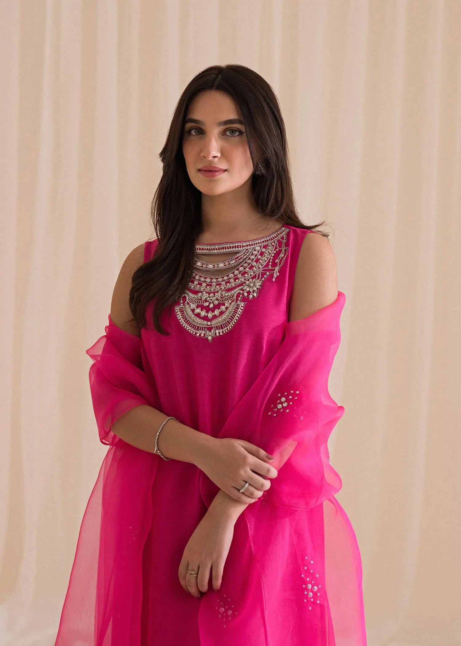 Sadaf Fawad Khan | Lyla Festive Pret | Vantine Fuchsia - Rang-e-Khaas