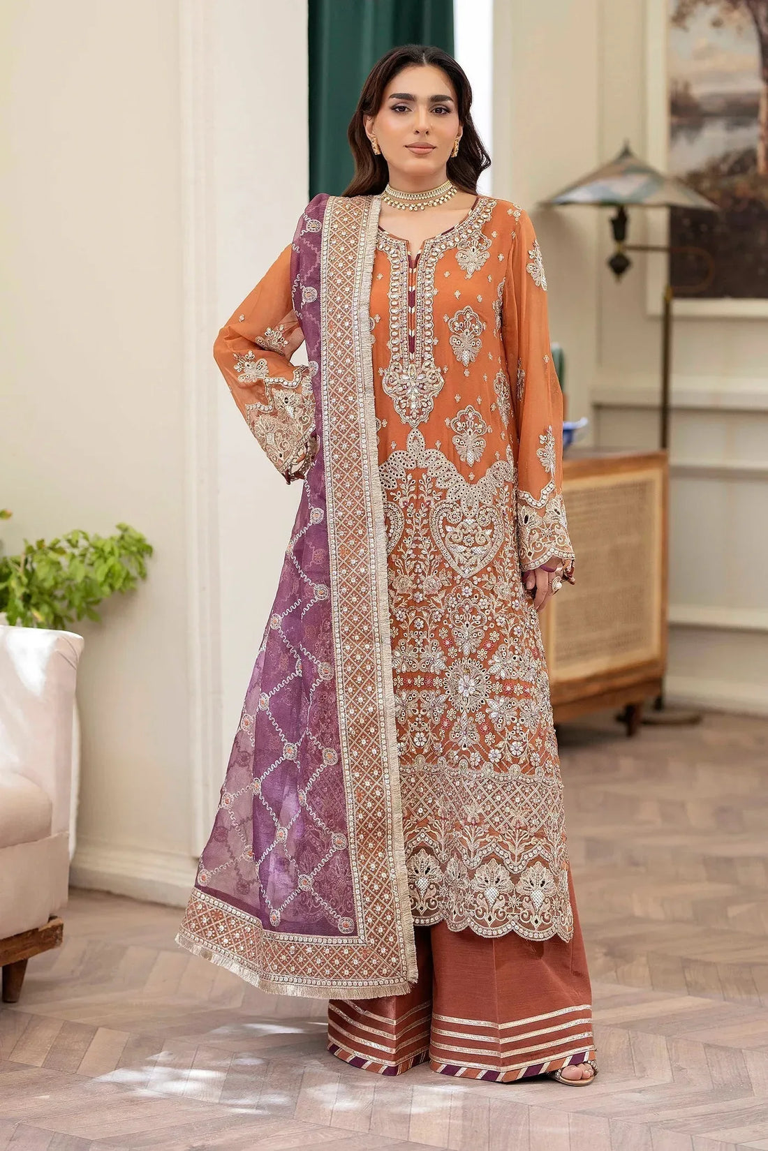 Adans Libas | Saleeqa Chiffon 25 | SALEEQA 7516 - Rang-e-Khaas