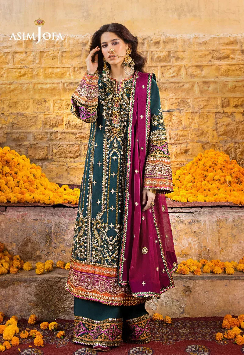 Asim Jofa | Luxury Lawn 2023 | AJLR-25 - Rang-e-Khaas