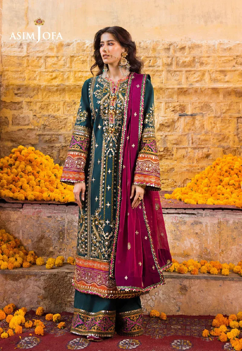 Asim Jofa | Luxury Lawn 2023 | AJLR-25 - Rang-e-Khaas