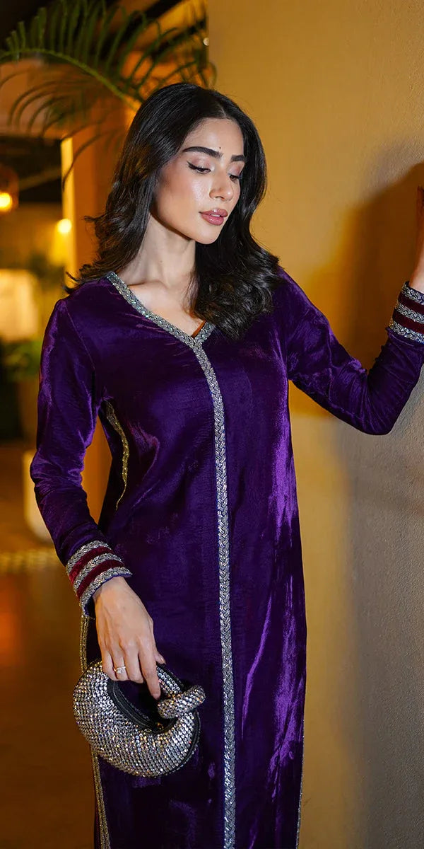 Erum Khan | Velvet Wisper | Plum Royale - Rang-e-Khaas
