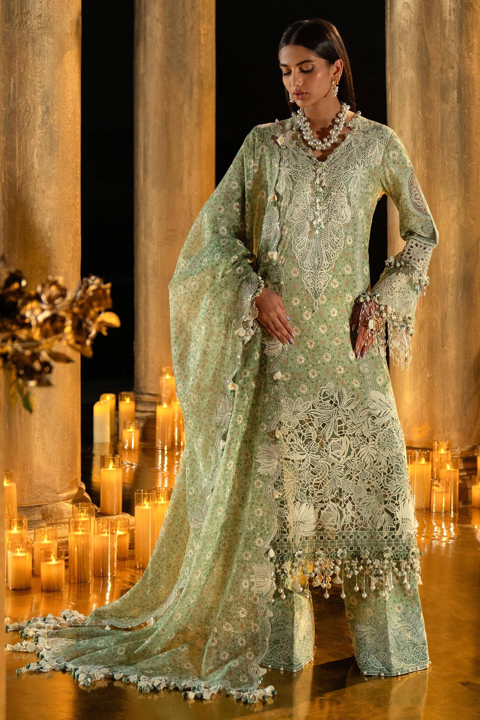 Sana Safinaz | Luxury Collection 24 | L241-005B-3CU - Rang-e-Khaas