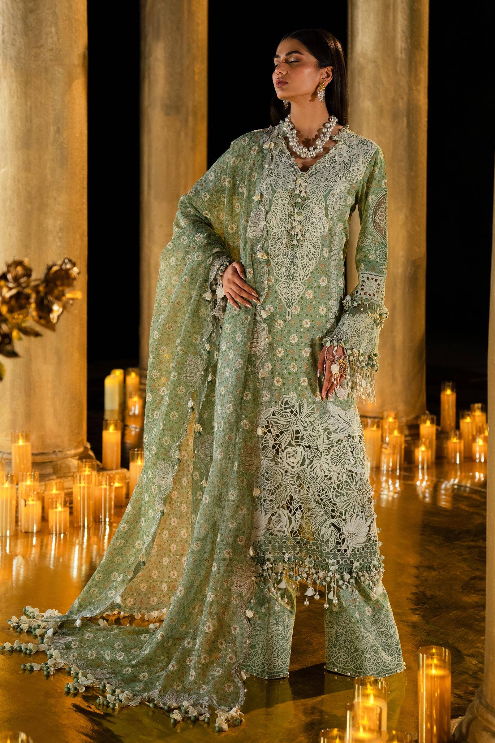 Sana Safinaz | Luxury Collection 24 | L241-005B-3CU - Rang-e-Khaas