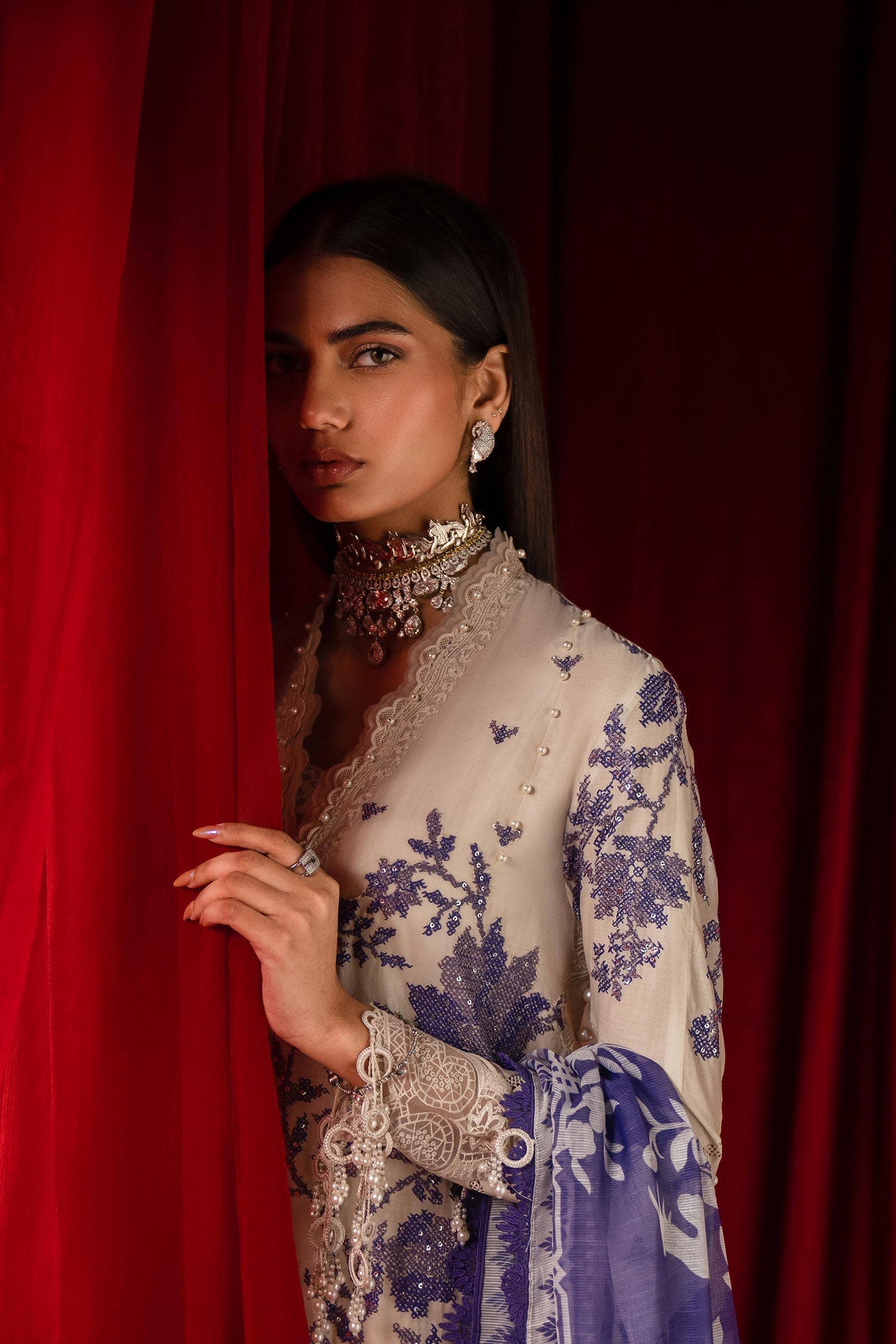 Sana Safinaz | Luxury Collection 24 | L241-008B-3CV - Rang-e-Khaas