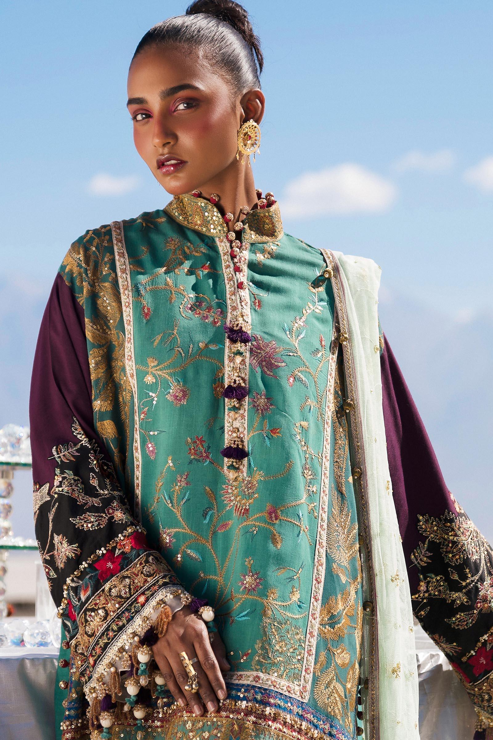 Sana Safinaz | Winter Shawl 24 | S241-004A-3CP - Rang-e-Khaas