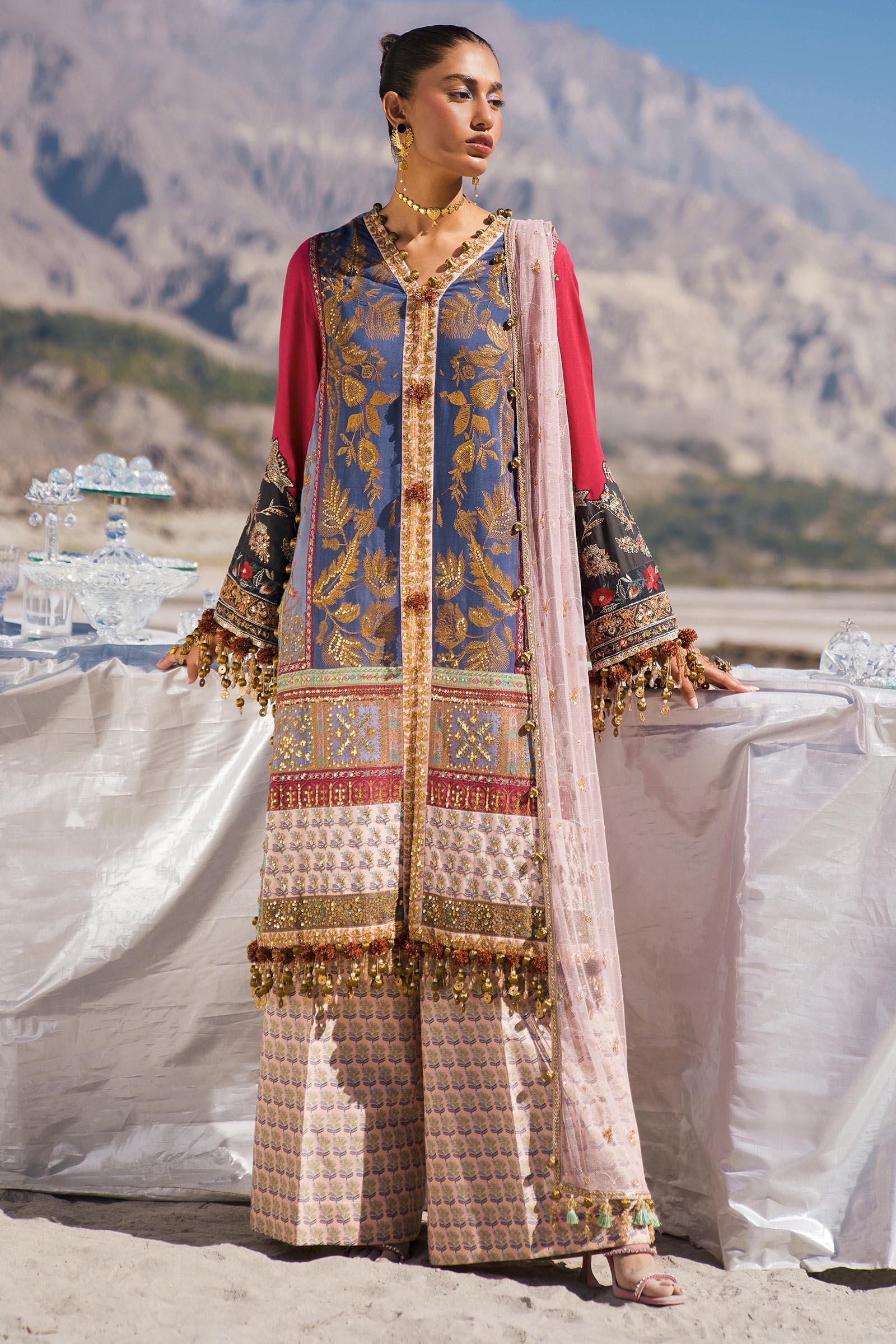 Sana Safinaz | Winter Shawl 24 | S241-004B-3CP - Rang-e-Khaas