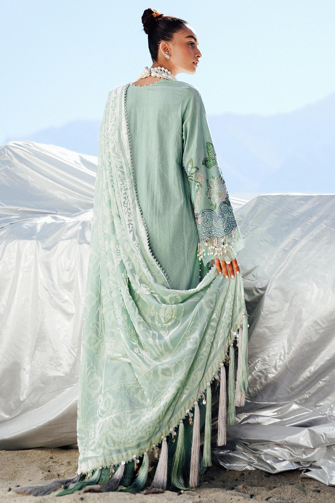 Sana Safinaz | Winter Shawl 24 | S241-005A-3CP - Rang-e-Khaas