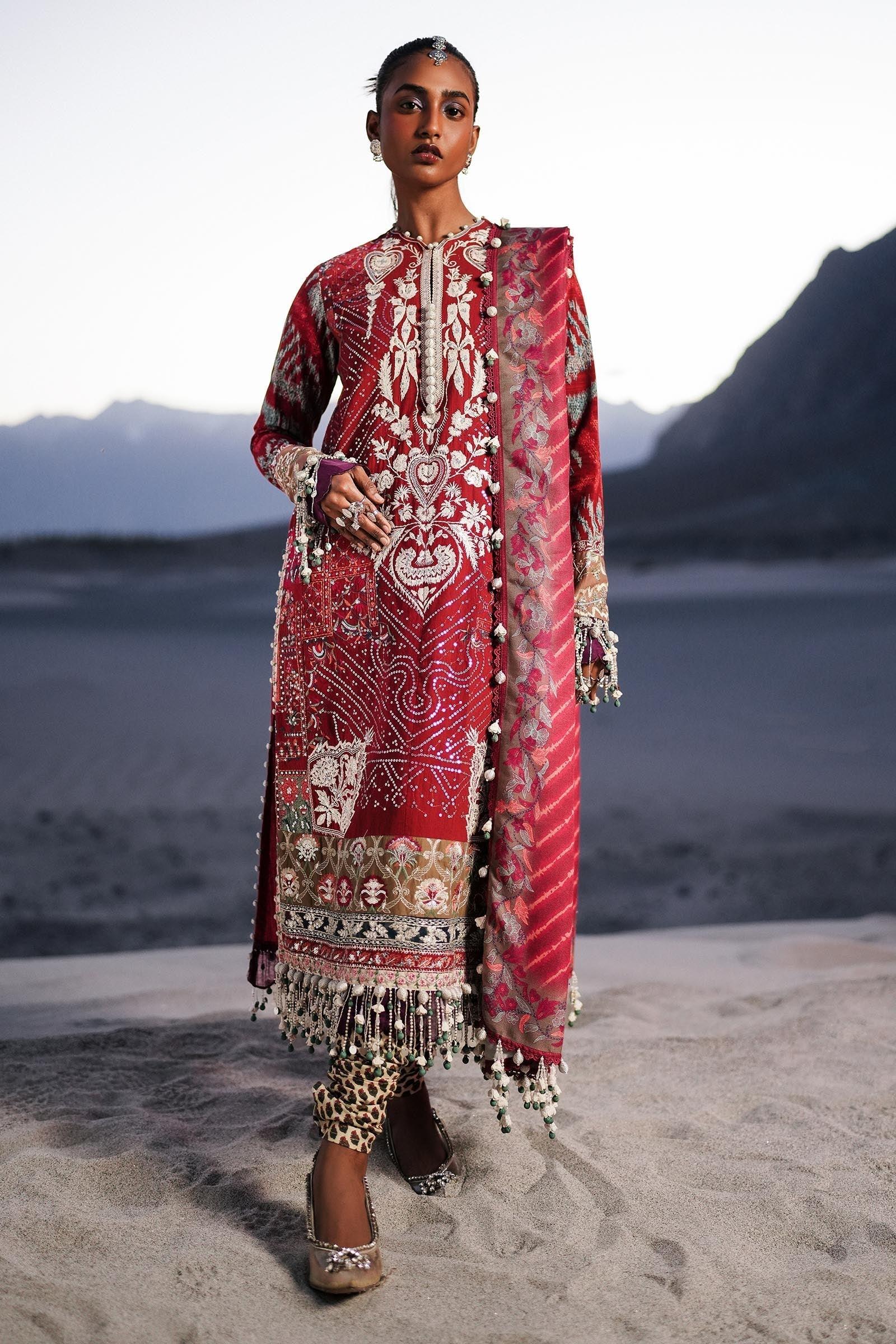 Sana Safinaz | Winter Shawl 24 | S241-007A-3CP - Rang-e-Khaas