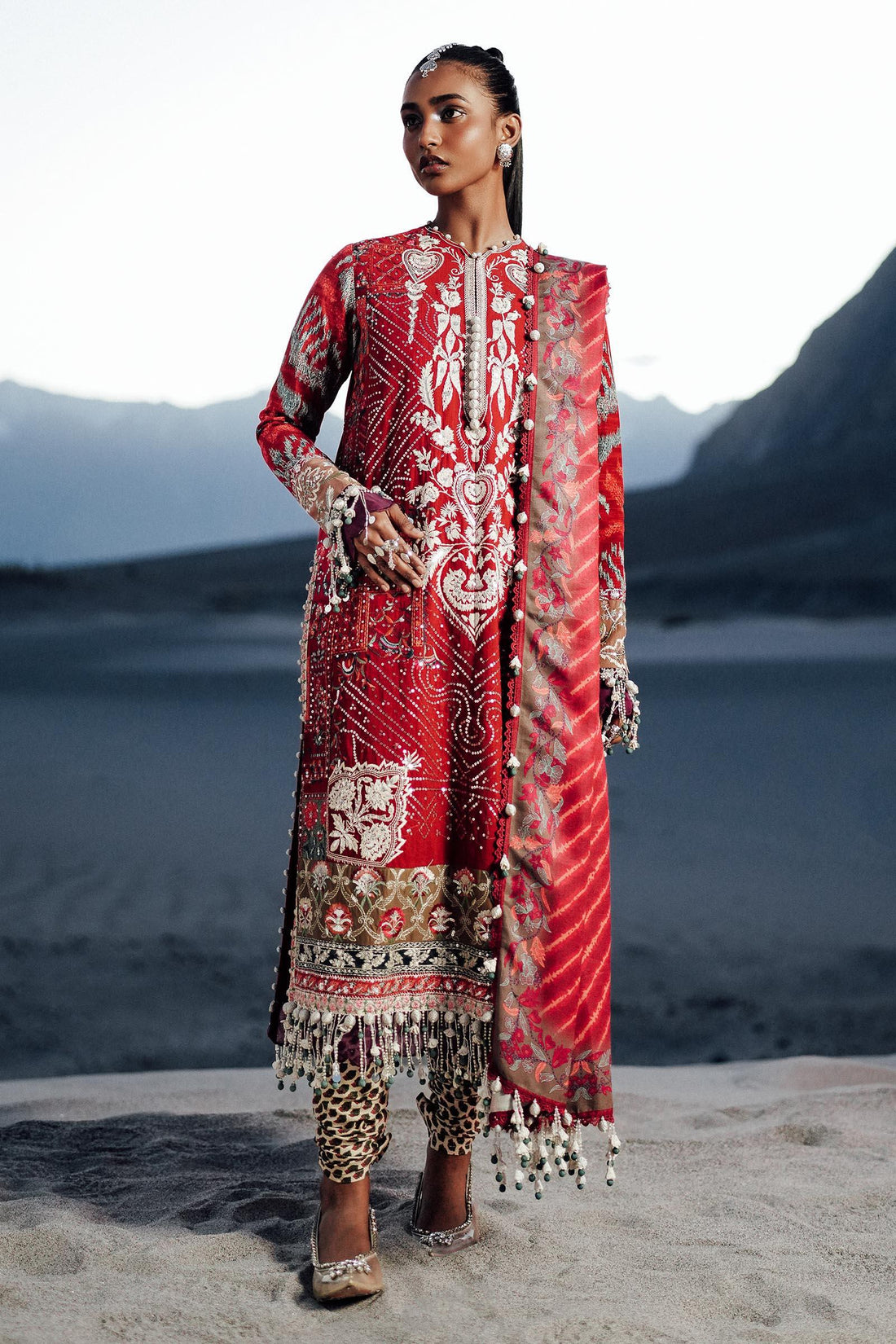 Sana Safinaz | Winter Shawl 24 | S241-007A-3CP - Rang-e-Khaas