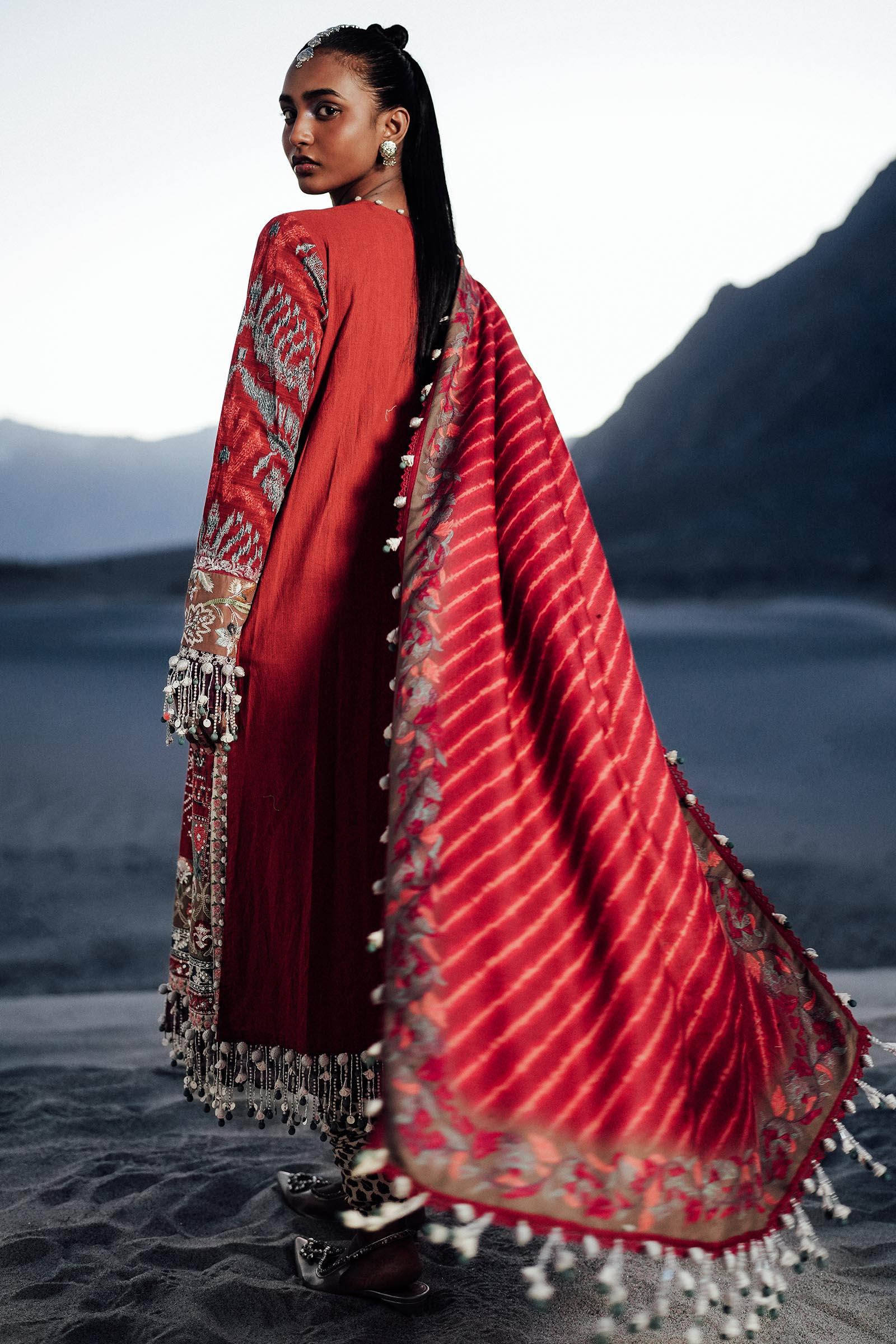 Sana Safinaz | Winter Shawl 24 | S241-007A-3CP - Rang-e-Khaas