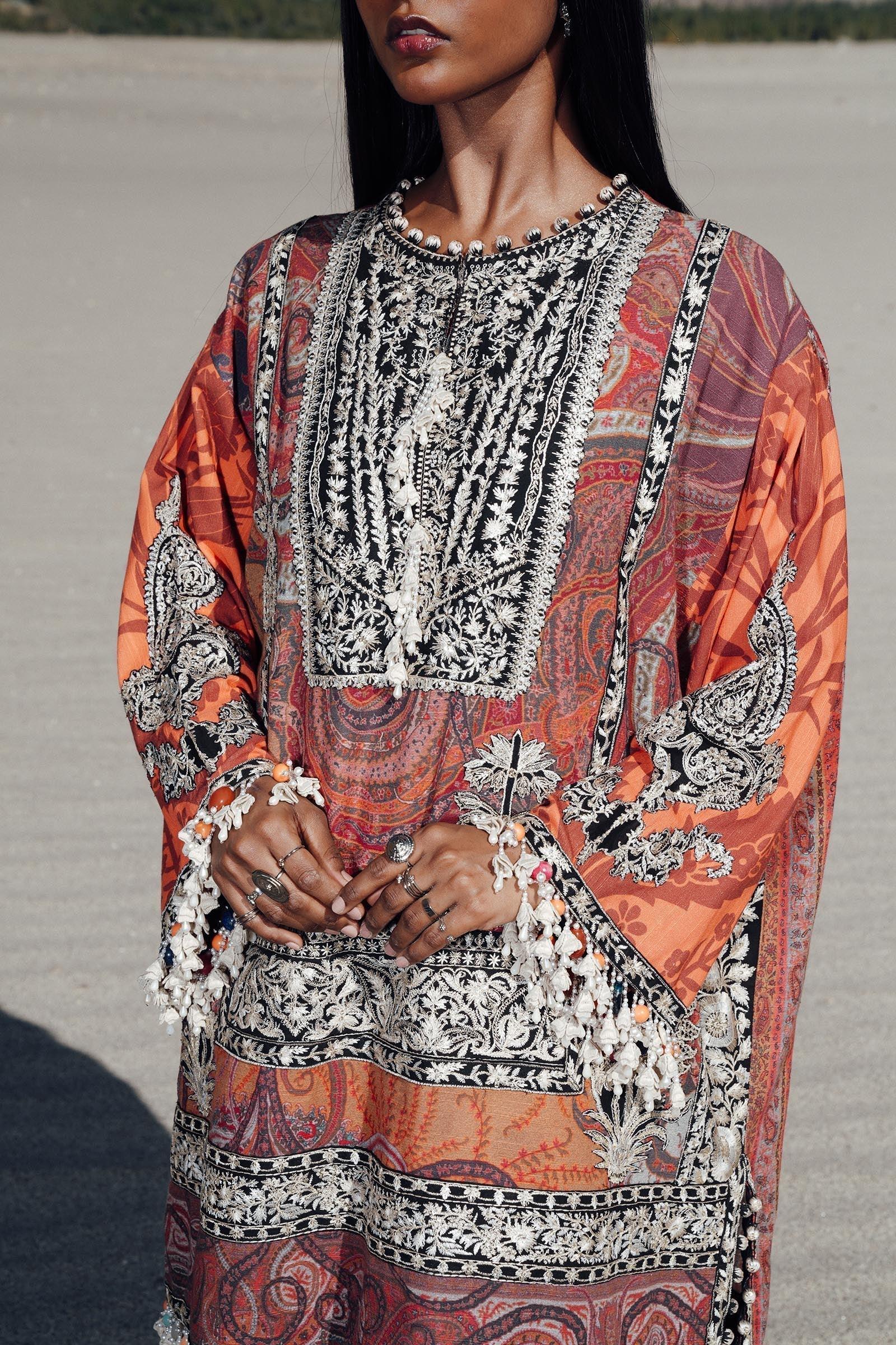 Sana Safinaz | Winter Shawl 24 | V241-007-3CP - Rang-e-Khaas