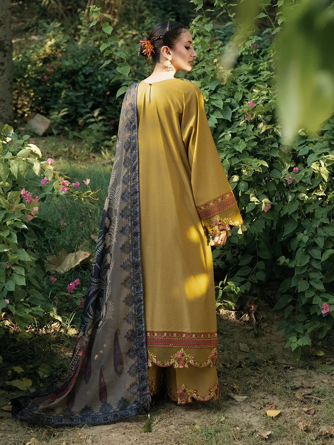 Hemstitch | The Garden Lawn | Sandalwood - Rang-e-Khaas